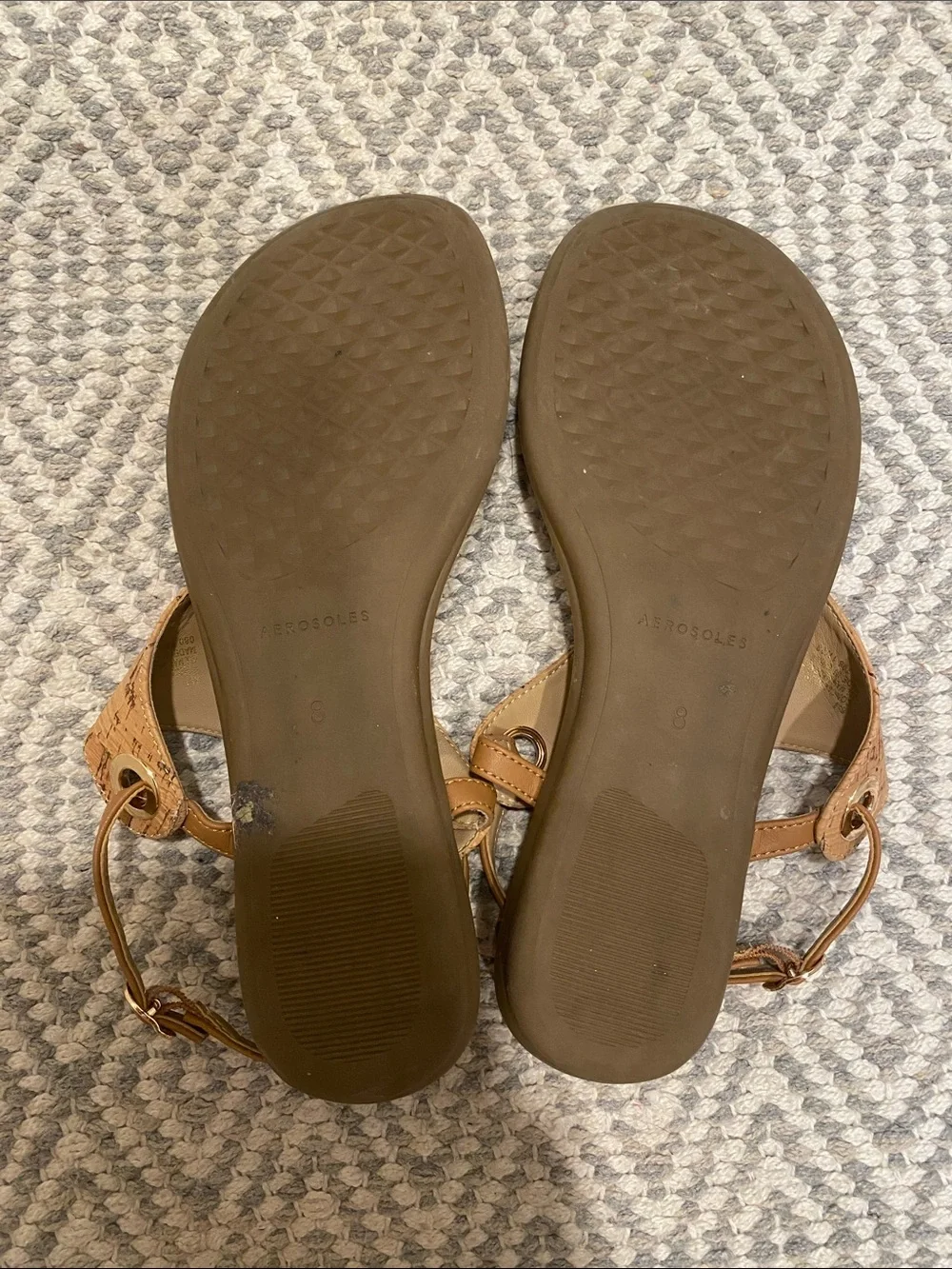 Aerosoles 8 Conclusion Tan Cork Sandals